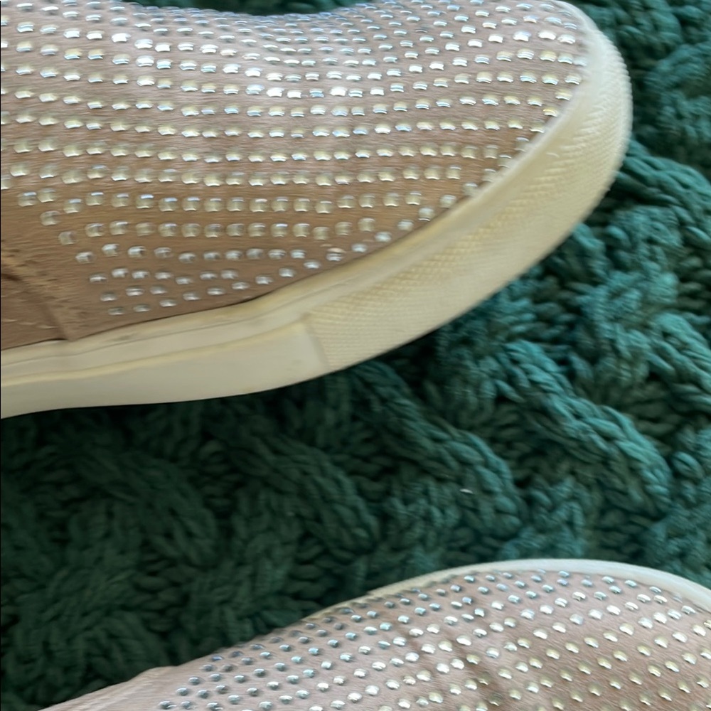 Nicole Miller Studded Slip-On Sneakers with Rhinestones Size 7.5 - Picture 6 of 14